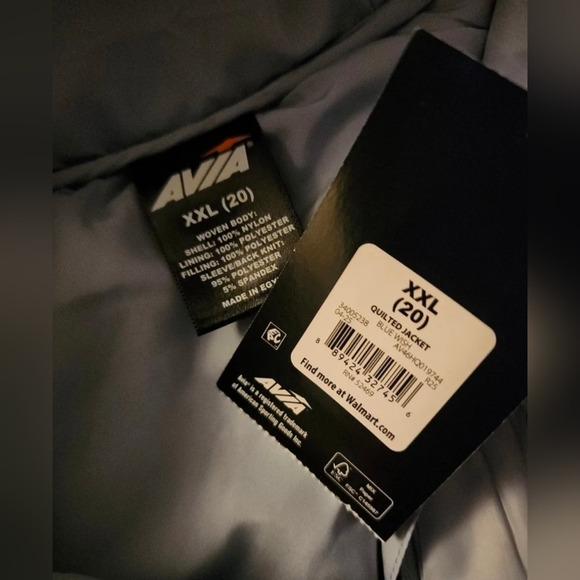 Womens Avia SkyBlue Quilted Jogger Athletic Light weight Coat Jacket Hooded - Picture 8 of 11